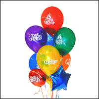  zmir Konak internetten iek siparii  21 adet renkli uan balon hediye rn