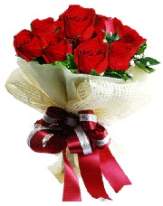 Görsel 12 adet kırmızı gül buketi  İzmir Konak çiçek yolla , çiçek gönder , çiçekçi  