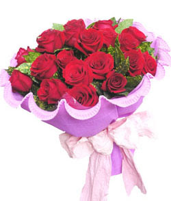 12 adet kırmızı gülden görsel buket  İzmir Konak çiçek servisi , çiçekçi adresleri 
