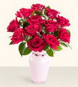  İzmir Konak çiçek online çiçek siparişi  10 kirmizi gül cam yada mika vazo tanzim