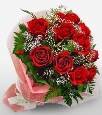 12 adet kırmızı güllerden kaliteli gül  İzmir Konak online çiçekçi , çiçek siparişi 